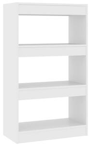Bibliotecă/Separator cameră, alb, 60x30x103 cm, PAL