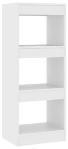 Bibliotecă/Separator cameră, alb, 40x30x103 cm, PAL