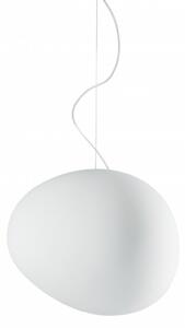 Lustră Pendul Foscarini, reglabil, Alb, Sala de mese, Sticlă