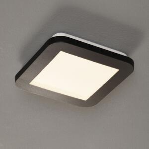 Reality Leuchten Plafonieră LED Camillus, pătrată, 17 cm, reglabil, Negru, Hol, Plastic, Modern