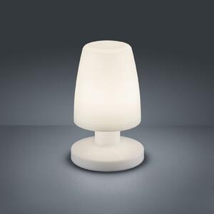 Reality Leuchten Lampă LED de masă Dora, cu acumulator, exterior, Alb, Plastic, Modern