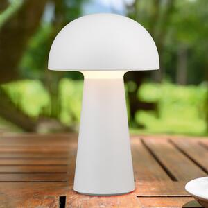 Reality Leuchten Lampă LED de masă Lennon IP44, acumul, reglab, alb, reglabil, Alb, Plastic, Modern