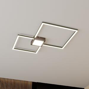 Lindby Duetto plafonieră LED antracit 28 W, reglabil, Negru, Camera de zi / sufragerie, Metal, Modern