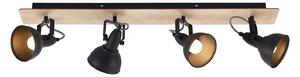 Plafoniere Lindby, Aylis, reglabil, Negru, Camera de zi, Metal, Design industrial