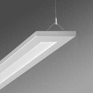 Regiolux Lampă pendul LED birou Stail mikroprisma alb alu, Gri, Studiu / Birou, Metal