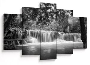 Tablou - Cascada alb-negru și alb (150x105 cm)