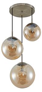 Lustră Pendul Lindby, Teeja, reglabil, Bronz / Alamă Veche, Camera de zi, Sticlă, Modern