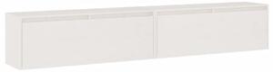 Dulapuri de perete 2 buc., alb, 100x30x35 cm, lemn masiv de pin