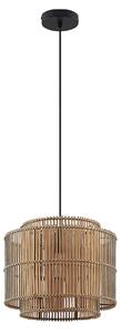 Lustră Pendul Lindby, Bridga, reglabil, Lemn, Camera de zi, Bamboo, Boho
