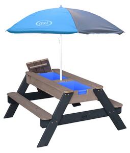AXI 441656 Sand and Water Picnic Table "Nick" with Umbrella Anthracite and Grey A031.004.05