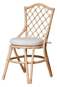 Scaun dining bej din rattan cu perna Origan