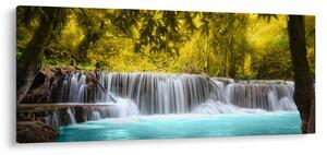 Tablou - Cascadă, cu culori strălucitoare (120x50 cm)