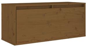 Dulap de perete, maro miere, 80x30x35 cm, lemn masiv de pin