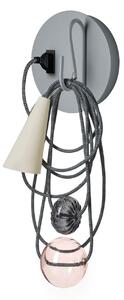 Lampă de perete Foscarini, Filo, Gri, Camera de zi, Metal, Design