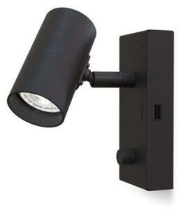 Lampă de perete Belid, reglabil, Negru, Camera de zi, Metal