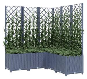 Jardinieră de grădină cu spalier,gri închis, 120x120x136 cm, PP