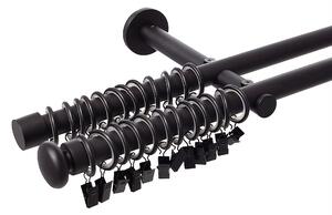 Bară dublă pentru perdele Modern black matt 160cm