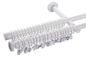 Bară dublă pentru perdele Modern white matt 160cm