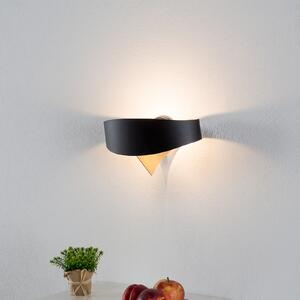 Selène Aplică de design negru și auriu Scudo LED, Negru, Hol, Metal, Design, Perete forme speciale
