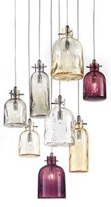 Selène Lampă suspendată de design Bossa Nova 15 cm, reglabil, Violet, Camera de zi / sufragerie, Sticlă, Modern