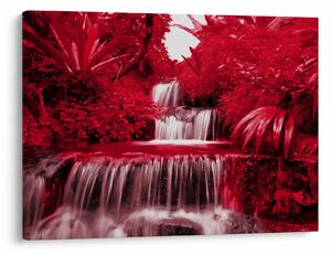 Tablou - Cascade indoneziene în roșu (70x50 cm)