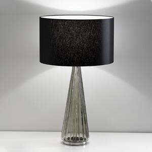 Selène Lampă de masă Costa Rica abajur negru, picior gri, Negru, Camera de zi / sufragerie, Țesătură / Textil, Design