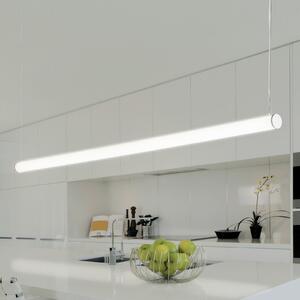 TECNICO by Sforzin Pirgos Lampă suspendată cu LED, 200 cm lungime, dimabil, alb, reglabil, Alb, Camera de zi / sufragerie, Plastic, Modern