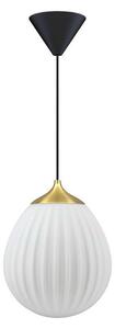 Lampă suspendată Around the World Mini, bronz/alb