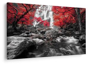 Tablou - Cascade în peisajul de toamnă (90x60 cm)