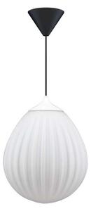 Lampa suspendată Around the World, alb/negru, sticlă