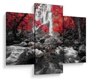 Tablou - Cascade în peisajul de toamnă (90x60 cm)