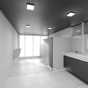 Performance in Lighting Plafonieră cu LED WL210 unghiulară din plastic 15W 21x21cm, Gri, Hol, Plastic, Modern