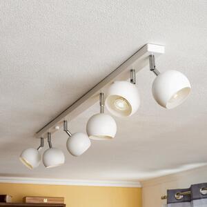 SOLLUX LIGHTING Spot de tavan Flame, alb, 6 becuri, reglabil, Alb, Camera de zi / sufragerie, Metal, Modern