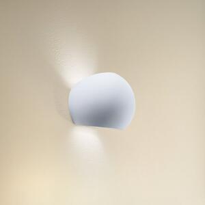 SOLLUX LIGHTING Aplică de perete Bullet up/down din ceramică, albă, reglabil, Alb, Camera de zi / sufragerie, Ceramică, Modern, Priză de perete sus / jos