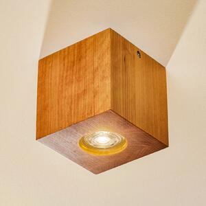 SOLLUX LIGHTING Plachetă de tavan Ara ca cub din lemn, reglabil, Lemn, Camera de zi / sufragerie, Lemn, Modern