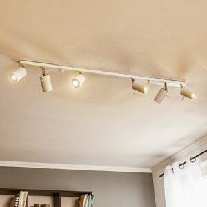 SOLLUX LIGHTING Spot de tavan rotund, alb, 6 becuri liniare, reglabil, Alb, Camera de zi / sufragerie, Metal, Modern