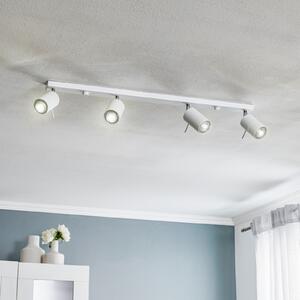 SOLLUX LIGHTING Spot de tavan rotund, alb, 4 becuri liniare, reglabil, Alb, Camera de zi / sufragerie, Metal, Modern
