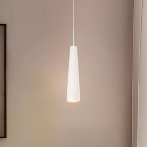 SOLLUX LIGHTING Lampă suspendată Lectra din ceramică, în formă de con, reglabil, Alb, Camera de zi / sufragerie, Ceramică, Modern