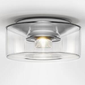 Serien Lighting serien.lighting Curling M plafon 2.700K sticlă transparentă, reglabil, Transparent, Camera de zi / sufragerie, Sticlă, Modern