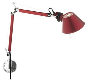 Lampă de perete Artemide, Roșu, Studiu / Birou, Aluminiu, Design