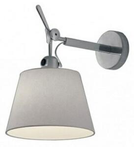 Lampă de perete Artemide, reglabil, Gri, Camera de zi, Țesătură / Textil