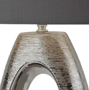 Searchlight Lampă de masă Artisan cu abajur textil, Gri, Camera de zi / sufragerie, Ceramică