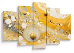 Tablou - fundal abstract cu decor de aur (150x105 cm)