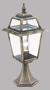 Searchlight Lampă cu postament New Orleans, negru auriu, Bronz / Alamă Veche, Metal, Antichitate, Felinar