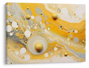 Tablou - fundal abstract cu decor de aur (70x50 cm)
