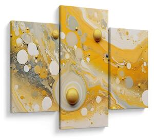 Tablou - fundal abstract cu decor de aur (90x60 cm)