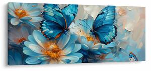 Tablou - Fluturi albaștri (120x50 cm)