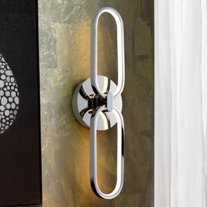 Schuller Valencia Aplică cu LED Colette, două lumini, cromată, Metalic, Camera de zi / sufragerie, Metal, Modern