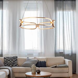 Schuller Valencia Lampă suspendată LED Colette, 3 becuri, auriu-rosé, Auriu / Alamă, Camera de zi / sufragerie, Metal, Modern