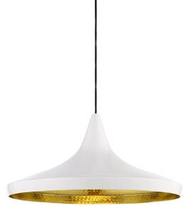 Beat Wide LED Lustră Pendul Glossy White/Brass- Tom Dixon